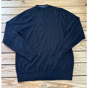 Barkers Wool Sweater Size Large Men’s Black 100% ZQ Merino